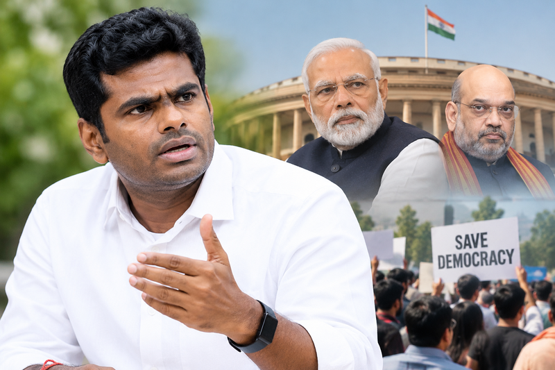 Annamalai Targets Modi Government Over Protest Restrictions