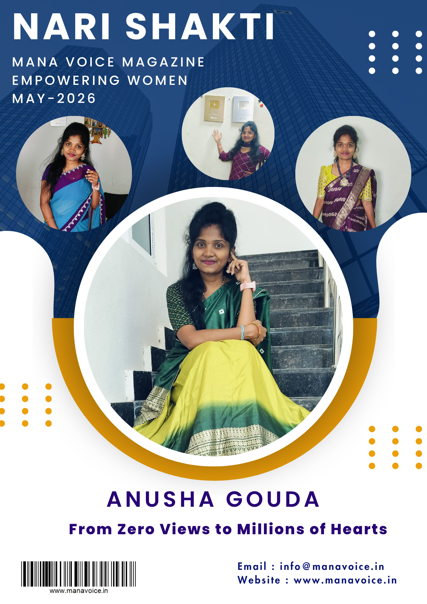Nari Shakti – Success Story: Anusha Gouda | From Zero Views to Millions of Hearts  | Nari Shakti - Empowering Women
