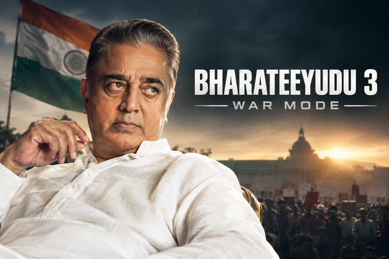 Kamal Haasan’s Bharateeyudu 3 Poster Unveiled as War Mode