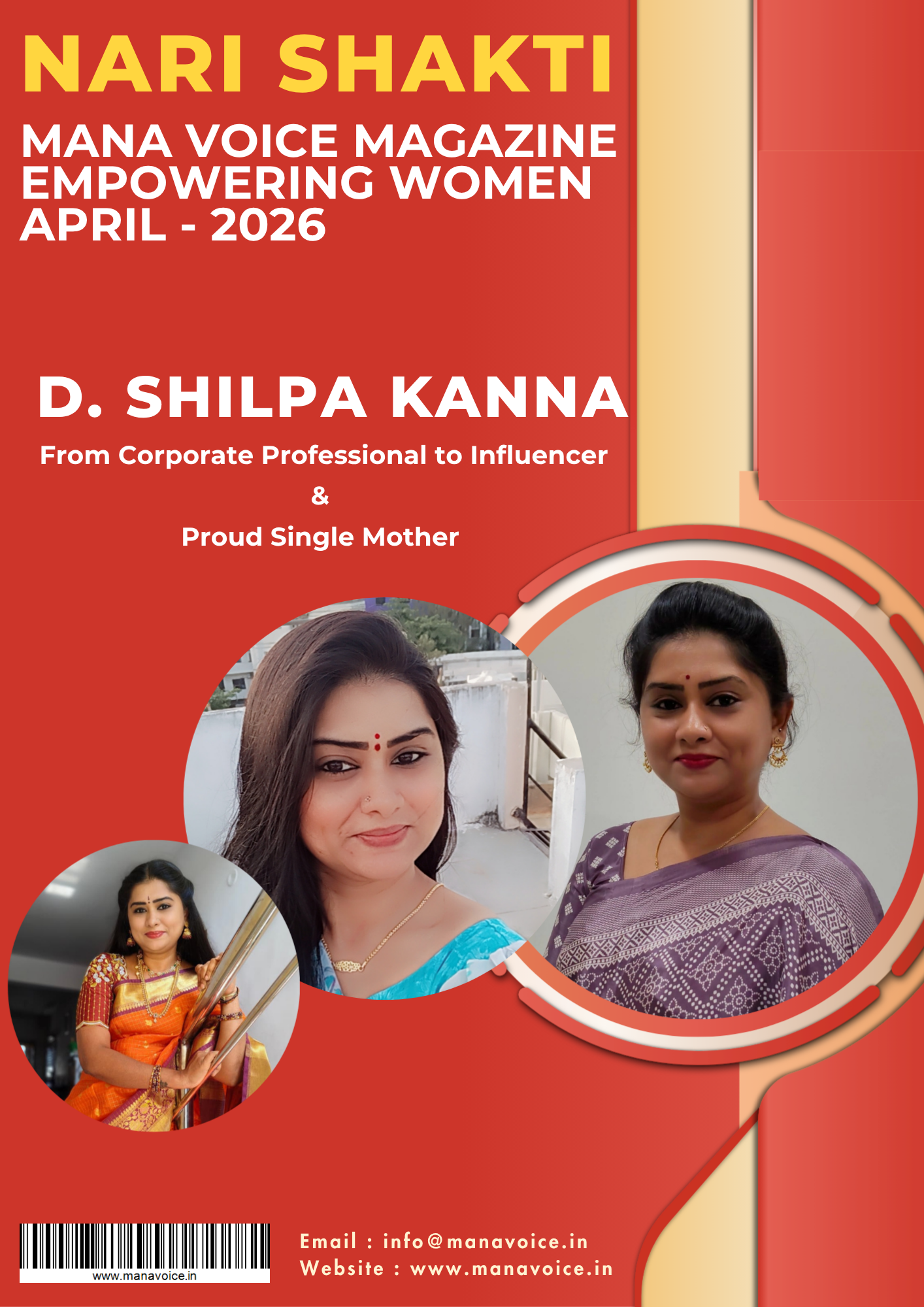 Nari Shakti – Success Story: D. Shilpa Kanna | From Corporate Professional to Influencer & Proud Single Mother | Nari Shakti - Empowering Women