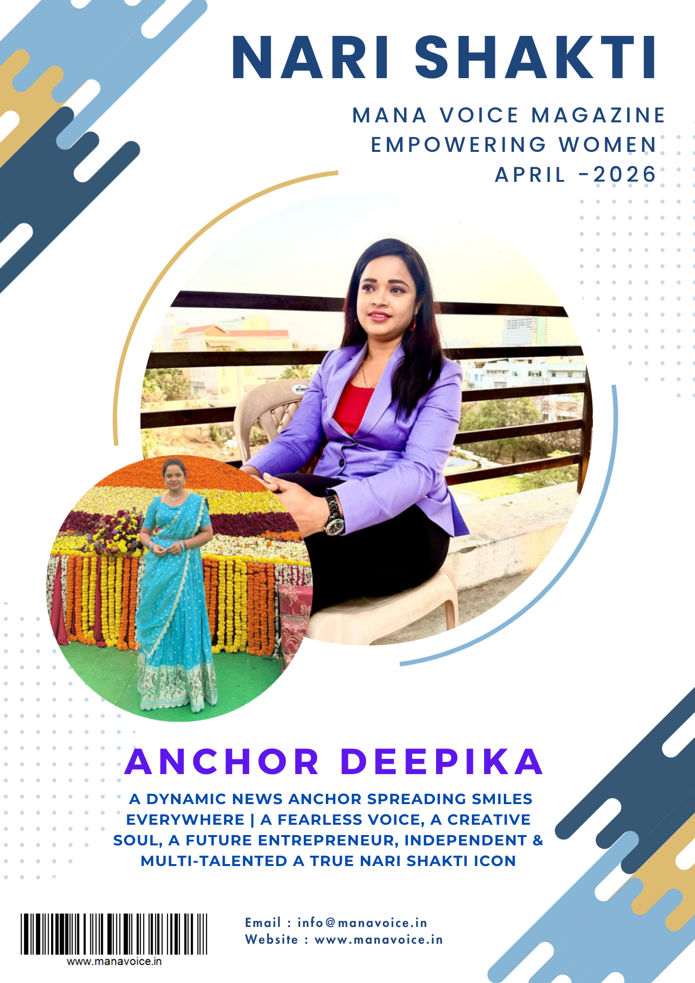 Anchor Deepika – A Dynamic News Anchor Spreading Smiles Everywhere | A Fearless Voice, A Creative Soul, A Future Entrepreneur, Independent & Multi-Talented A True Nari Shakti Icon