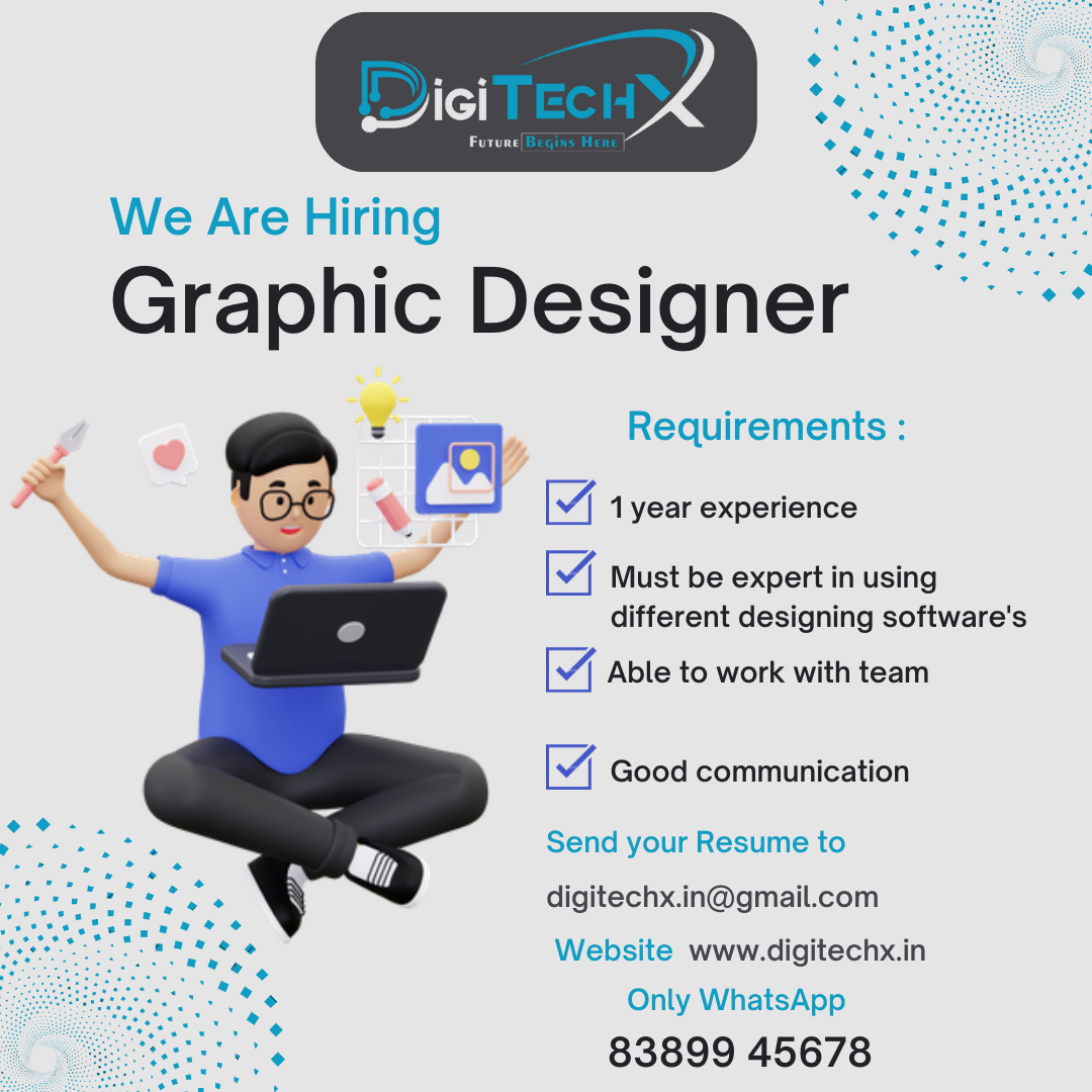 We Are Hiring Graphic Designer | DigiTechX | Mana Voice