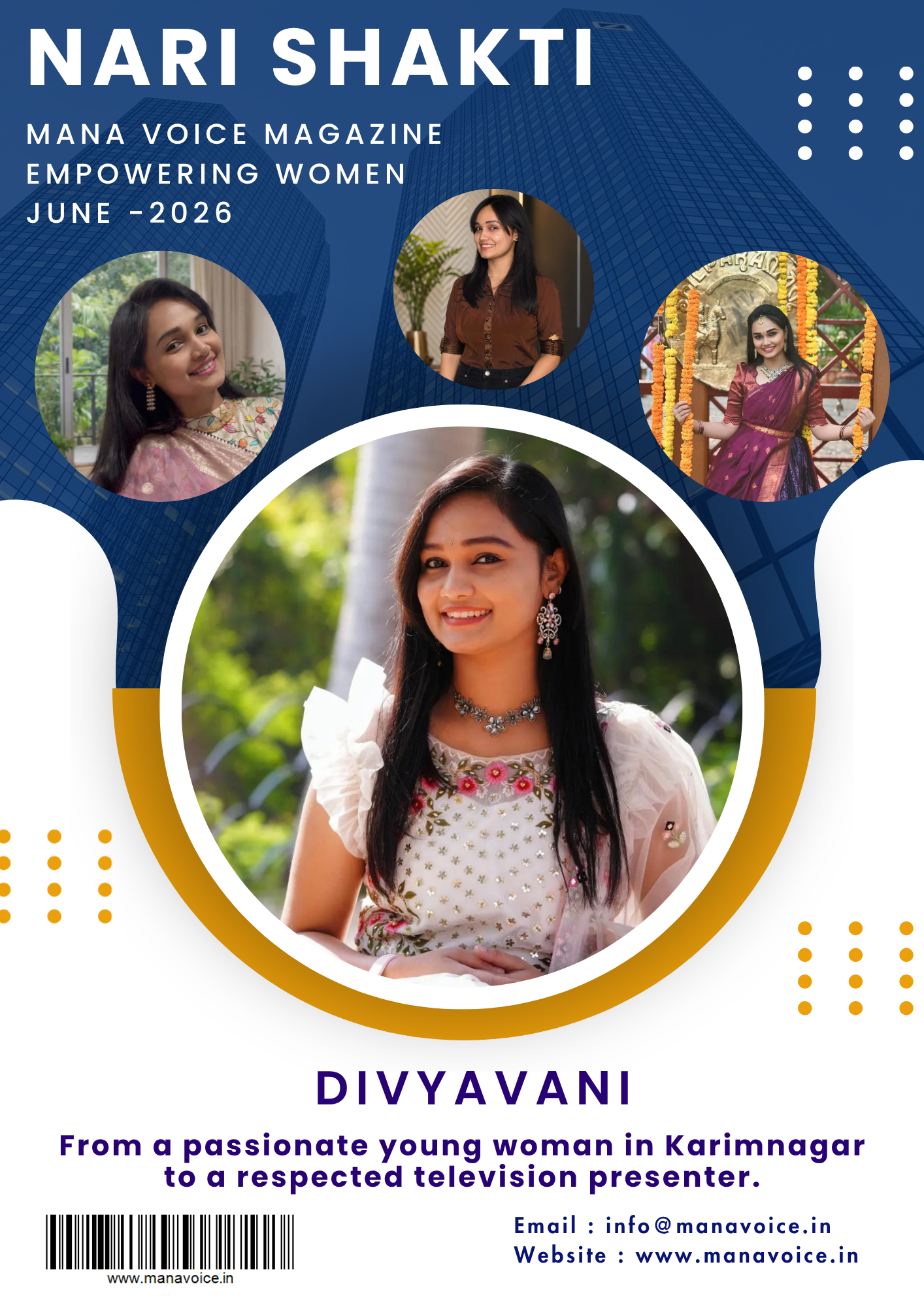 Divyavani – A Journey of Passion, Persistence & Purpose From a passionate young woman in Karimnagar to a respected television presenter...