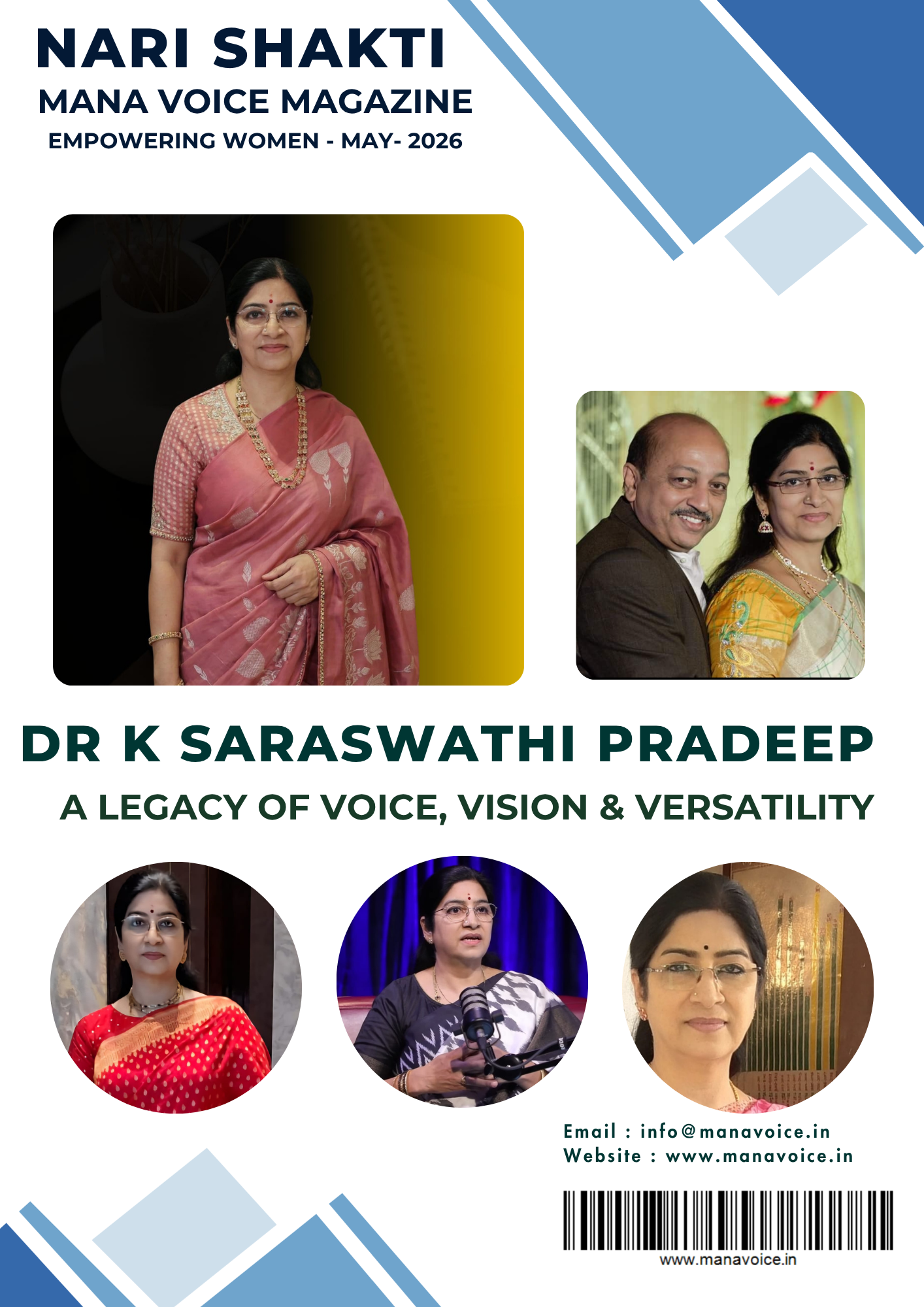 Nari Shakti – Success Story: Dr. K. Saraswathi Pradeep | A Legacy of Voice, Vision & Versatility | Nari Shakti - Empowering Women