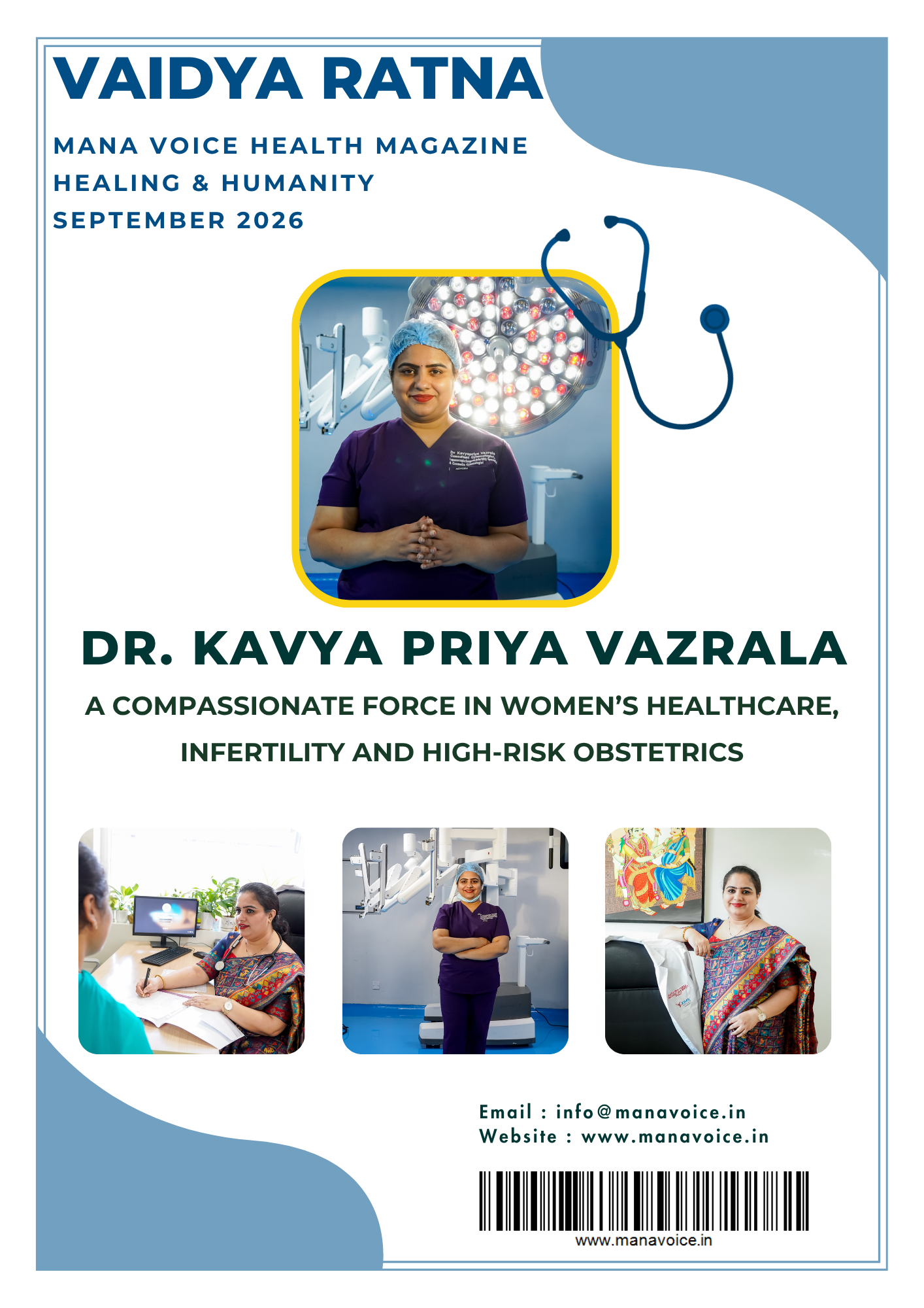 Dr. Kavya Priya Vazrala: A Compassionate Force in Women’s Healthcare, Infertility and High-Risk Obstetrics