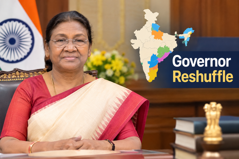 President Droupadi Murmu Announces Governor Reshuffle in 6 States