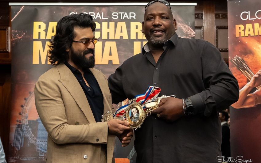 Famous Boxer Meets Ram Charan in London – Exciting !