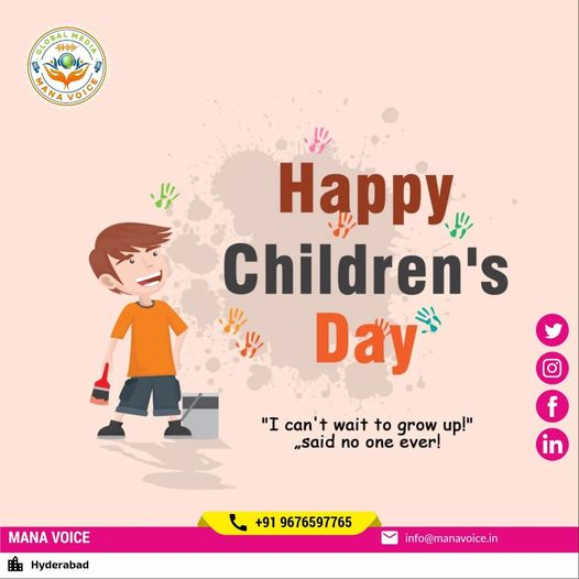 Happy Childrens Day to All Childrens From Manavoice Team