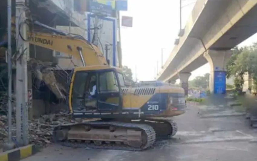 Hydra Demolition Drive in Begumpet: Illegal Structures Removed