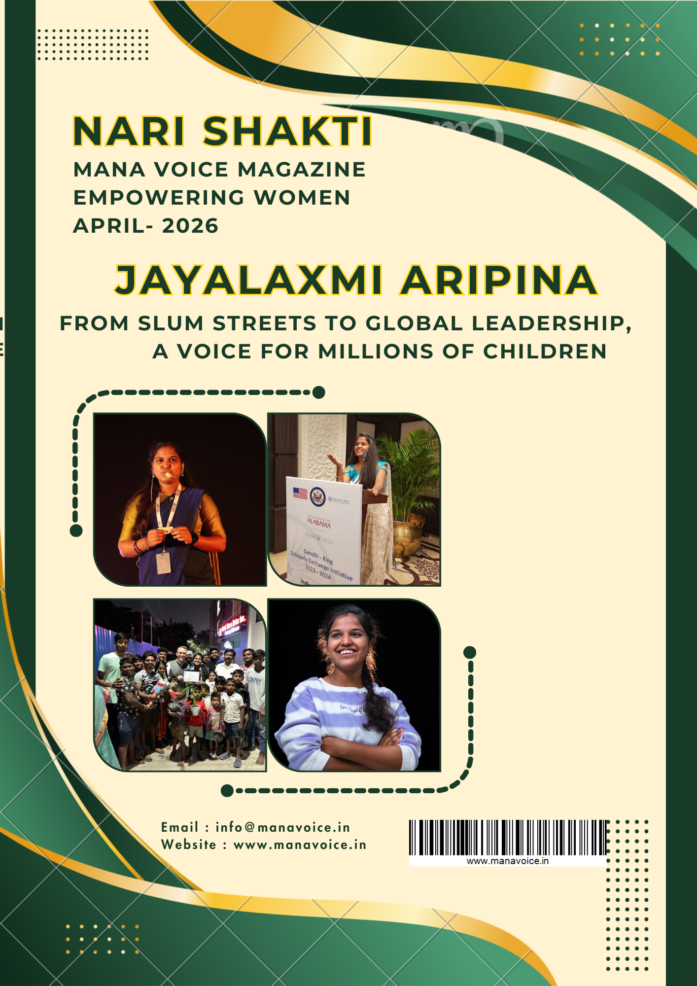 Jayalaxmi Aripina – From Slum Streets to Global Leadership, A Voice for Millions of Children  | Nari Shakti - Empowering Women
