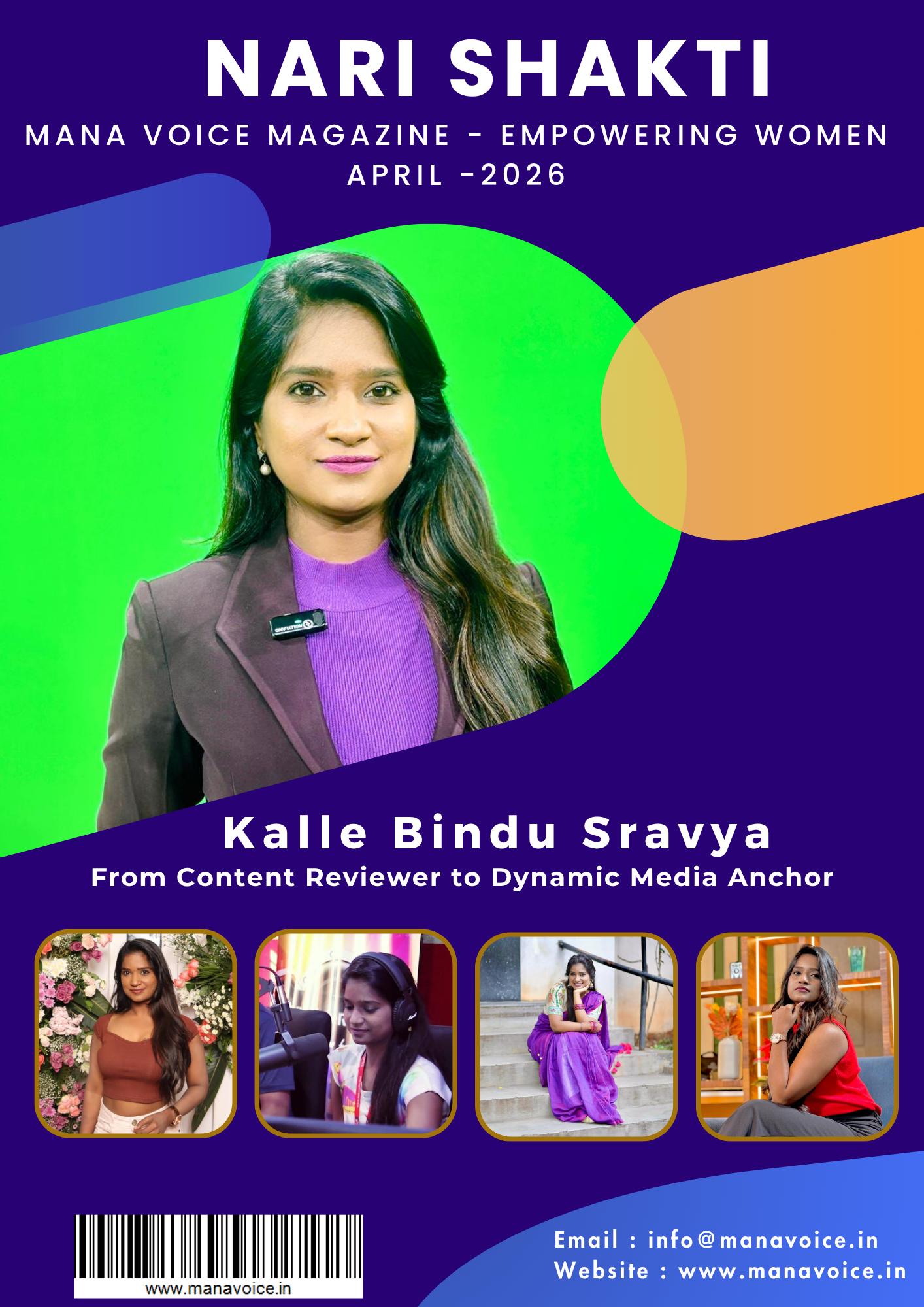 Nari Shakti – Success Story: Kalle Bindu Sravya | From Content Reviewer to Dynamic Media Anchor  | Nari Shakti - Empowering Women