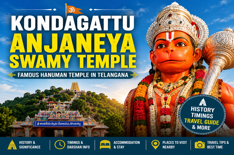 Kondagattu Anjaneya Swamy Temple – Famous Hanuman Temple in Telangana
