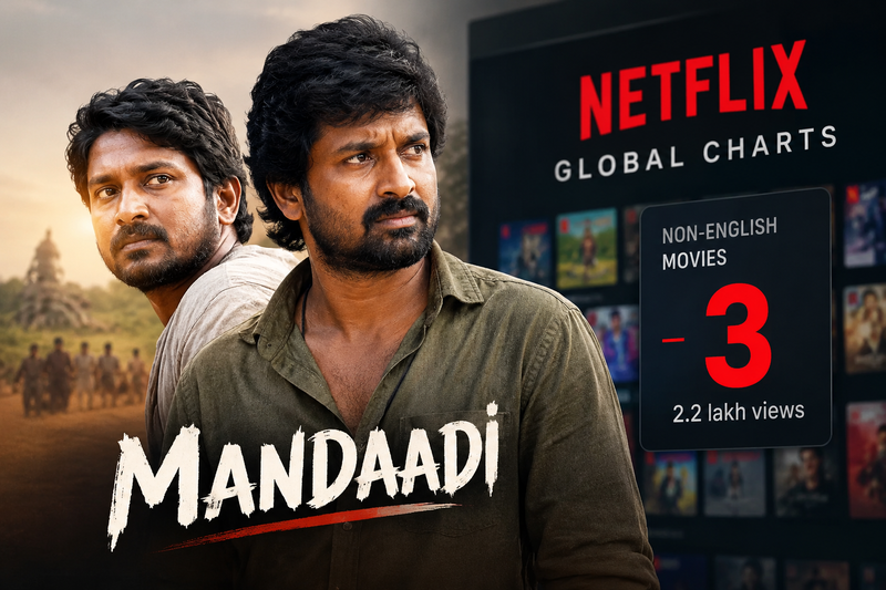 Mandaadi Ranks No. 3 on Netflix Global Charts With 2.2 Lakh Views