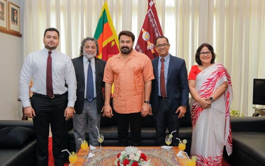 Mohanlal Receives Warm Welcome from Sri Lankan PM During Parliament Visit