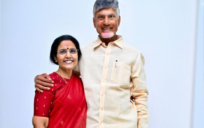 Nara Chandrababu Naidu’s Birthday Wishes to Wife Bhuvaneswari: 