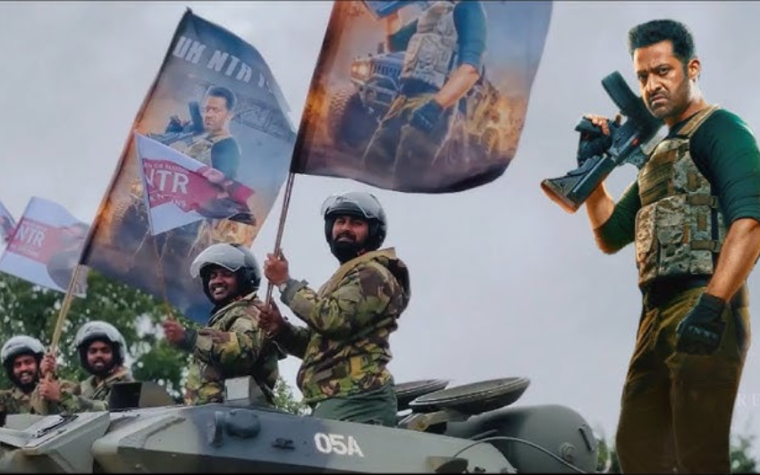 NTR War 2: Grand Celebration by Fans in the UK with War Tanks Rally – Watch the Video!