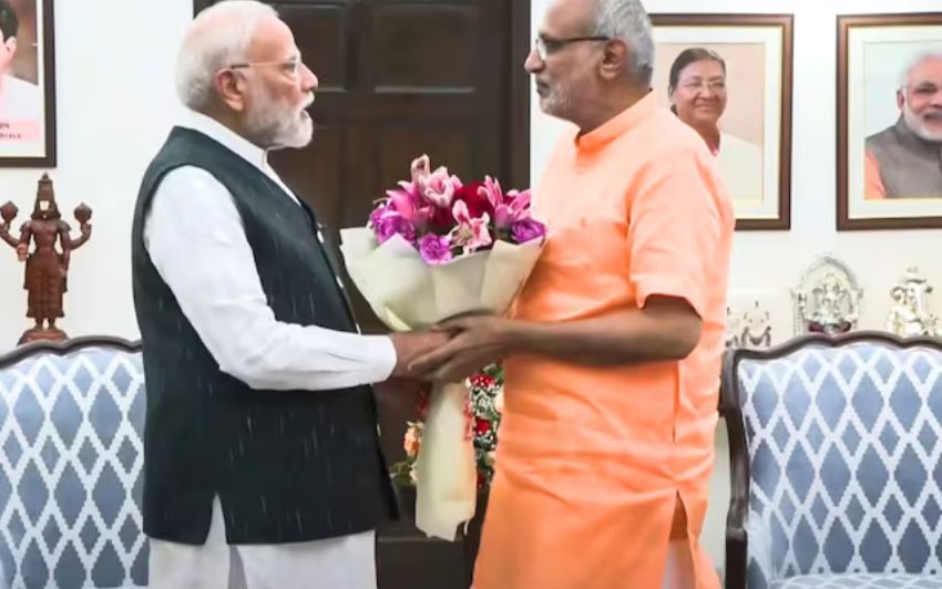 వైస్ ప్రెసిడెంట్ ఎన్నికల్లో విజయం సాధించిన సీపీ రాధాకృష్ణన్ ను ప్రధాని మోడీ అభినందించారు