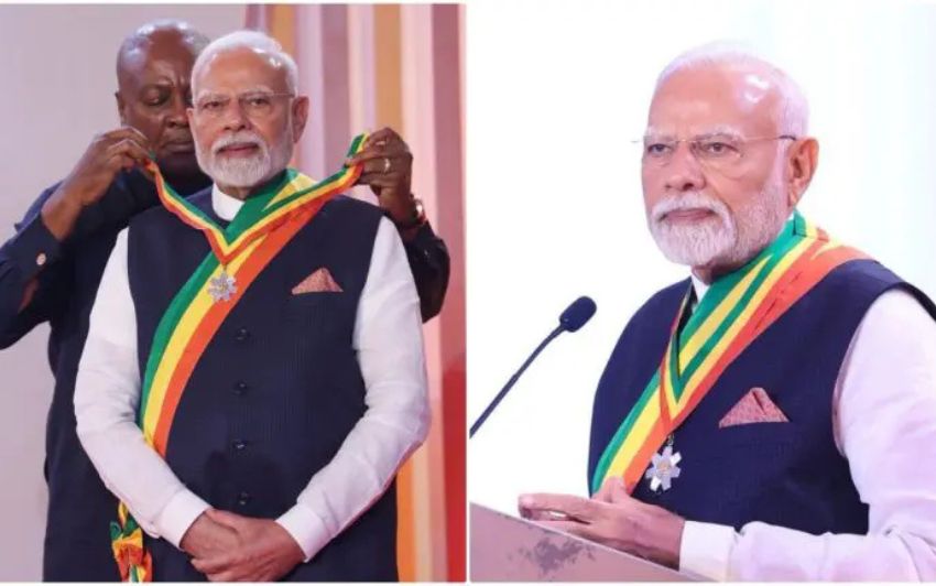 ప్రధాని మోదీకి ఘనా అత్యున్నత పురస్కారం – 140 కోట్ల భారతీయుల తరఫున స్వీకరణ