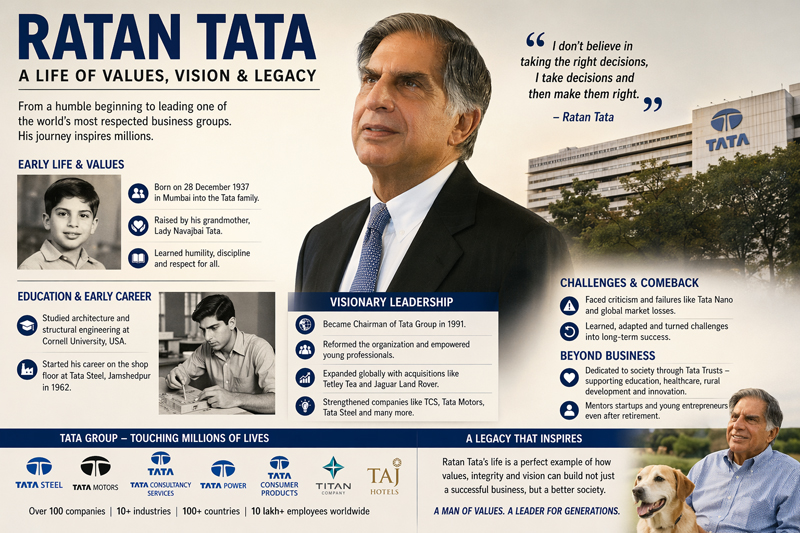 Ratan Tata Biography - Inspiring Life Story, Success & Leadership Journey
