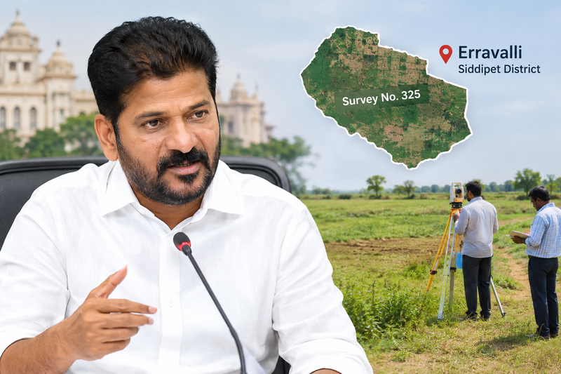 Revanth Reddy Orders Notices to KCR Family Over 45-Acre Land Discrepancy