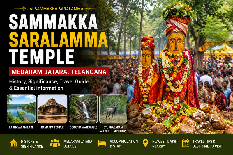 Sammakka Saralamma Temple – Complete Travel Guide & Medaram Jatara Details