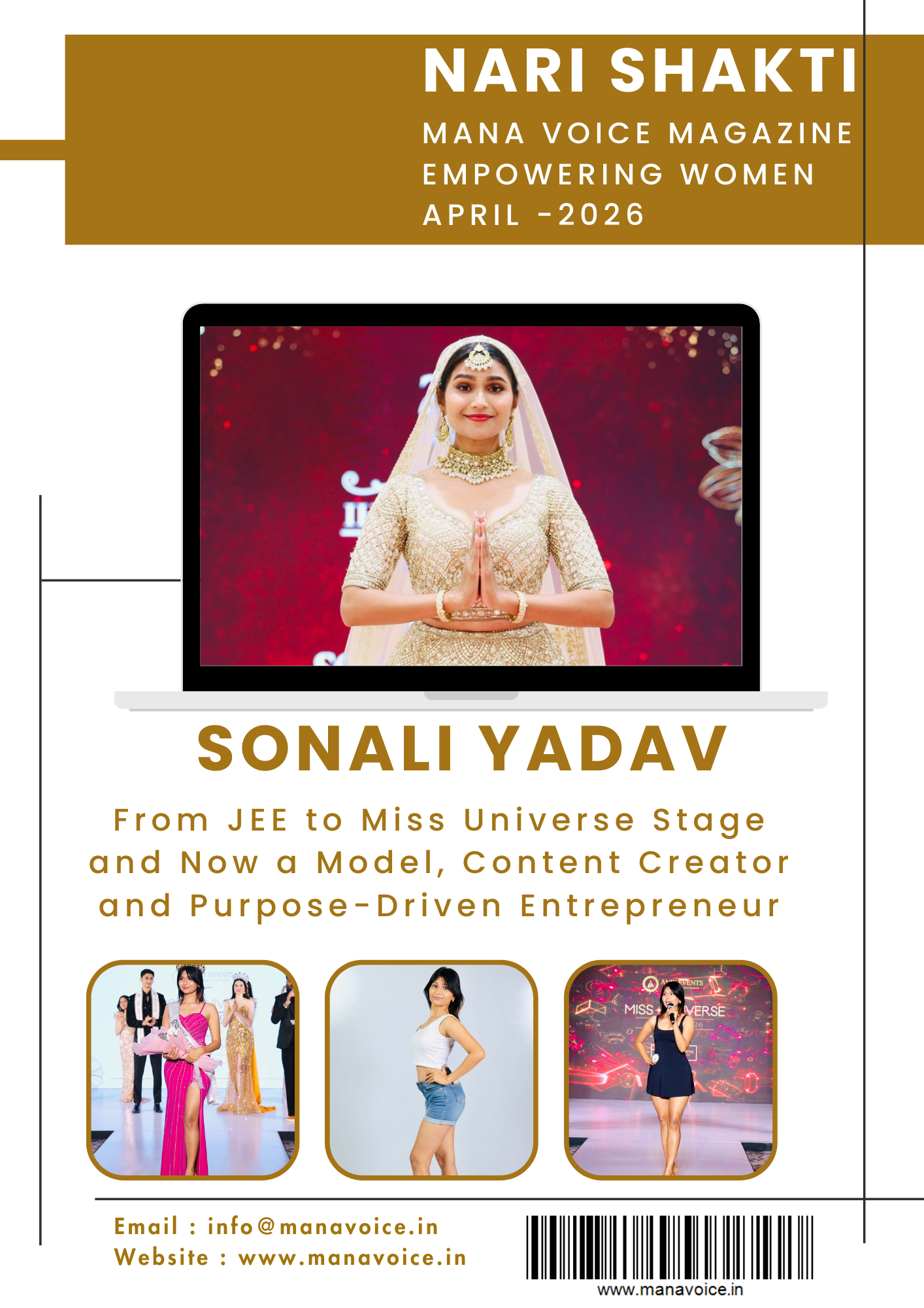 Nari Shakti – Success Story: Sonali Yadav | From JEE to Miss Universe Stage and Now a Model, Content Creator and Purpose-Driven Entrepreneur  | Nari Shakti - Empowering Women