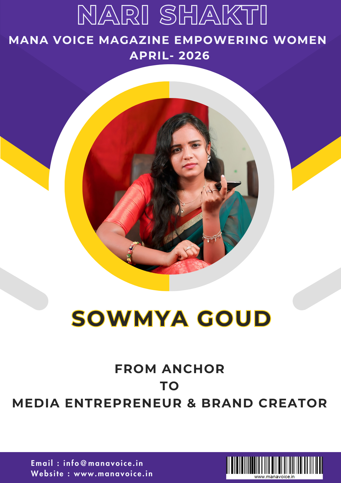 Nari Shakti – Success Story: Sowmya Goud | From Anchor to Media Entrepreneur & Brand Creator | Nari Shakti - Empowering Women