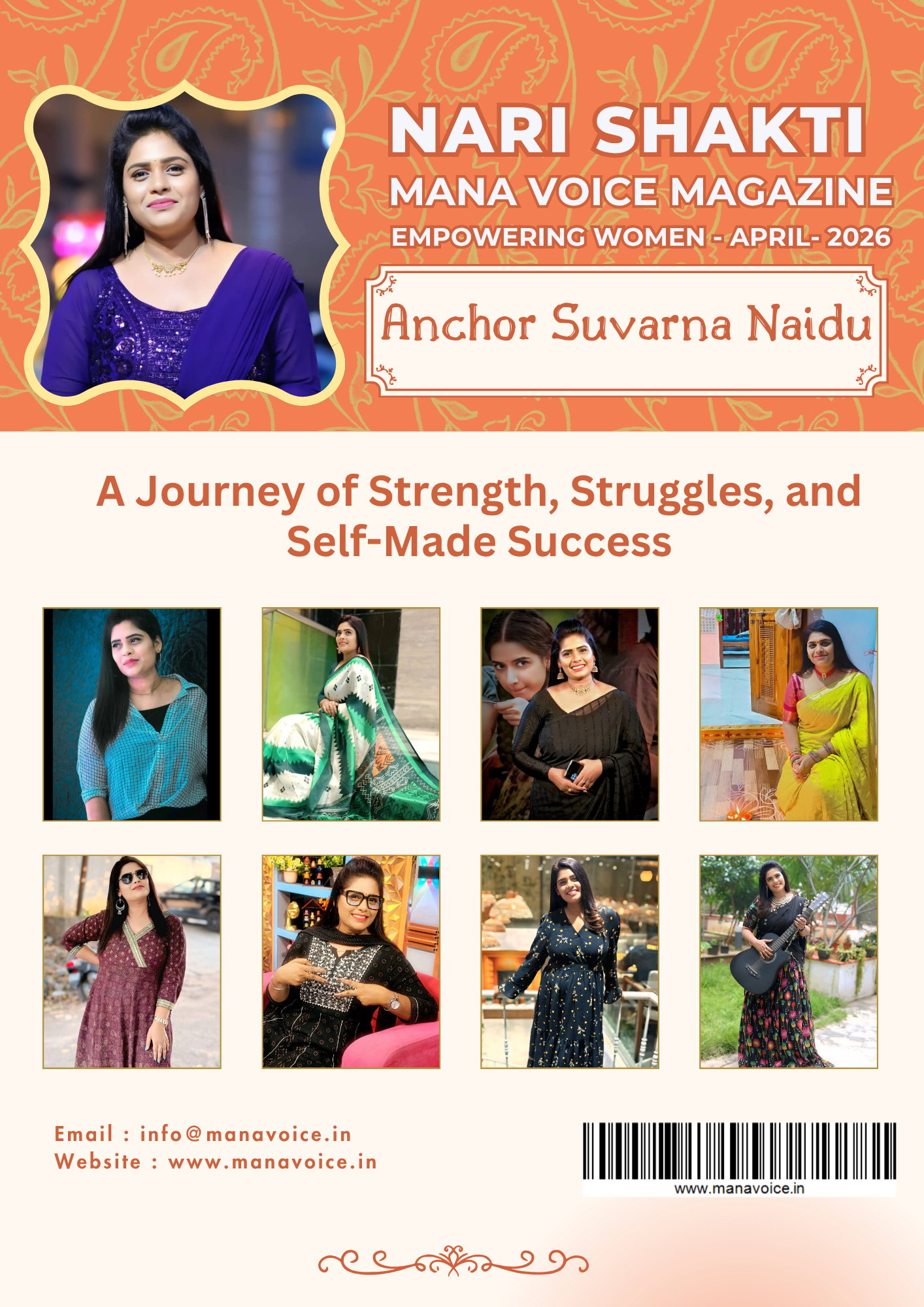 Nari Shakti – Success Story: Anchor Suvarna Naidu | A Journey of Strength, Struggles, and Self-Made Success | Nari Shakti - Empowering Women