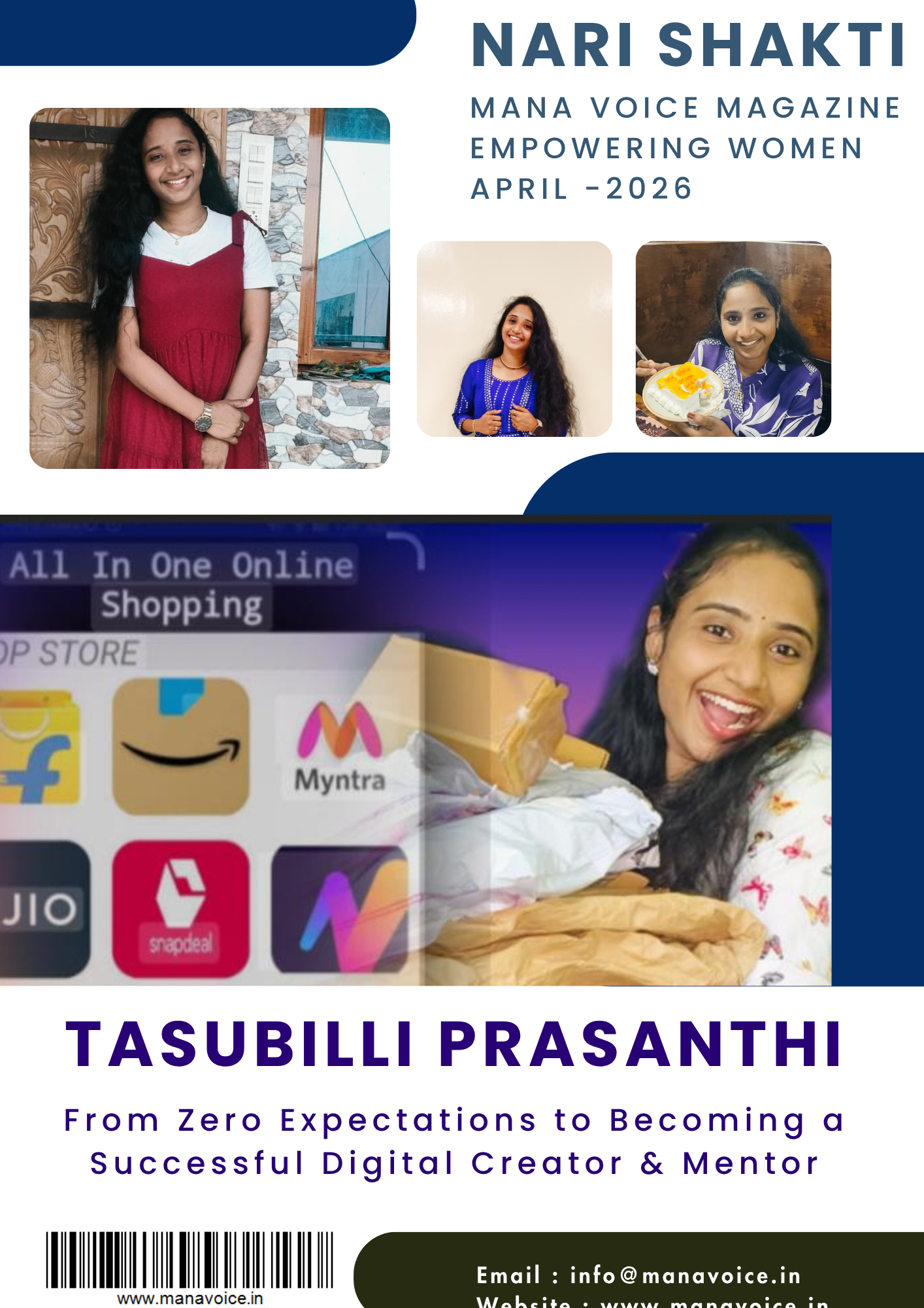 Nari Shakti – Success Story: Tasubilli Prasanthi | From Zero Expectations to Becoming a Successful Digital Creator & Mentor  | Nari Shakti - Empowering Women