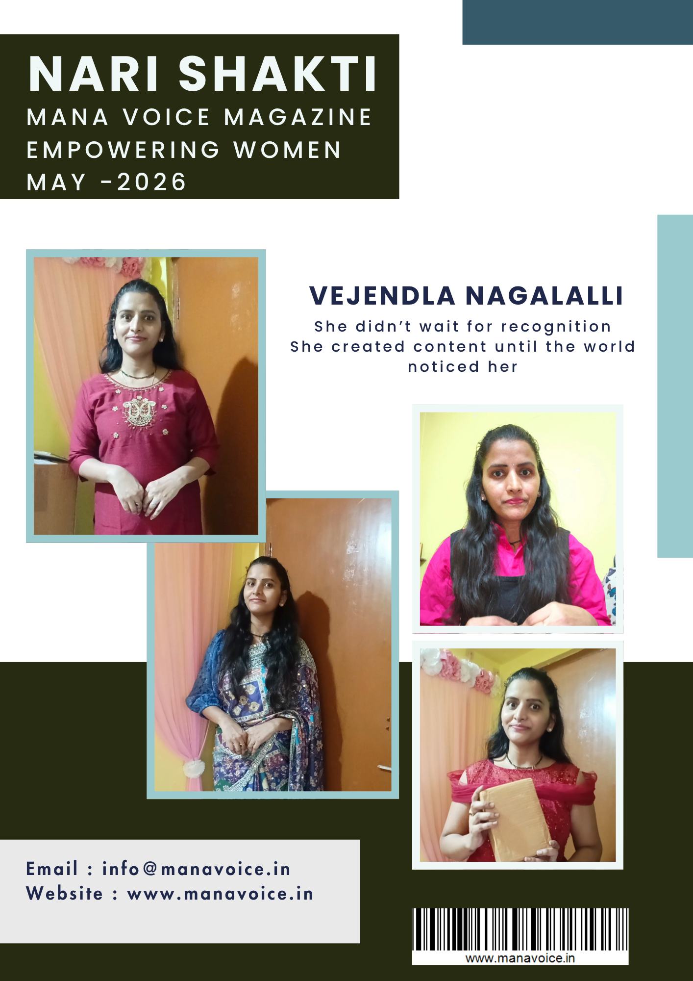 Nari Shakti – Success Story: Vejendla Nagalalli (Lalli) | From Consistency to Creative Influence  | Nari Shakti - Empowering Women